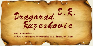 Dragorad Ružesković vizit kartica